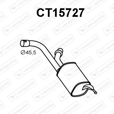 VENEPORTE Rear silencer Article number: CT15727 cheaply