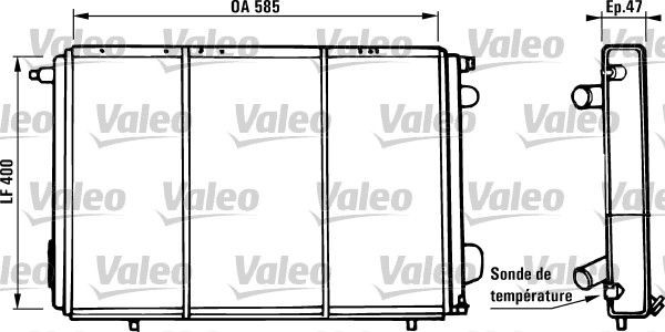 VALEO Radiaator, mootorijahutus Artikli number: 730973 soodsalt