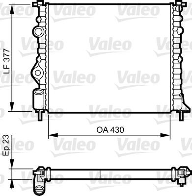 VALEO Engine radiator Article number: 731378 cheaply