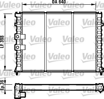 VALEO Engine radiator Article number: 731585 cheaply