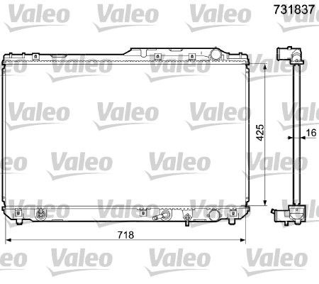 VALEO Engine radiator Article number: 731837 cheaply
