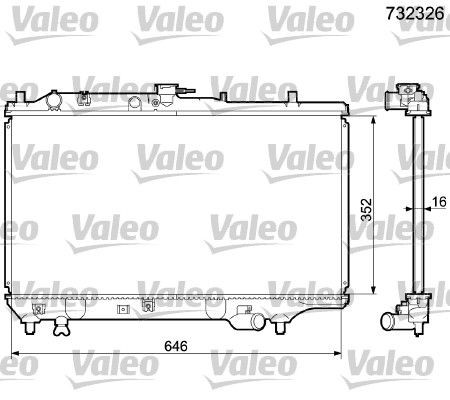 VALEO Engine radiator Article number: 732326 cheaply