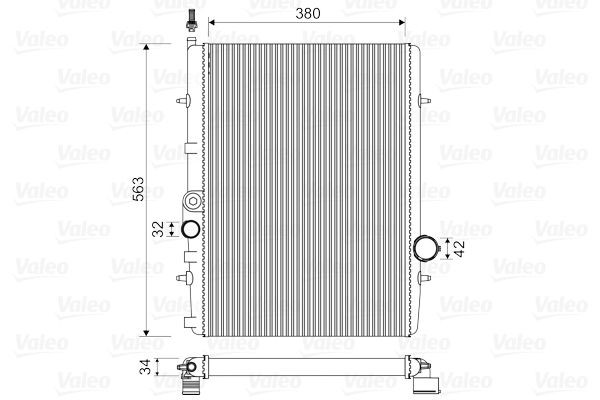 VALEO Engine radiator Article number: 732906 cheaply