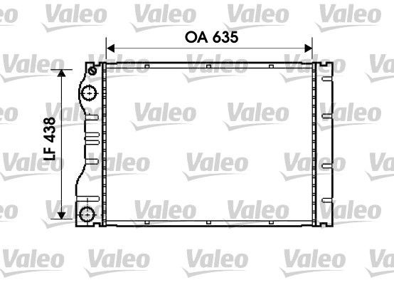 VALEO Engine radiator Article number: 734828 cheaply