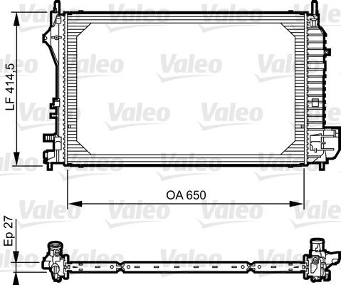 VALEO Engine radiator Article number: 735083 cheaply