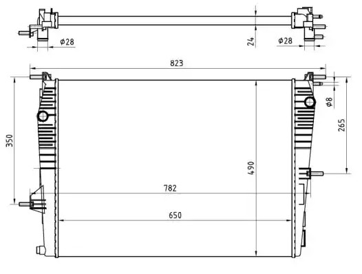 VALEO Engine radiator Article number: 735184 cheaply