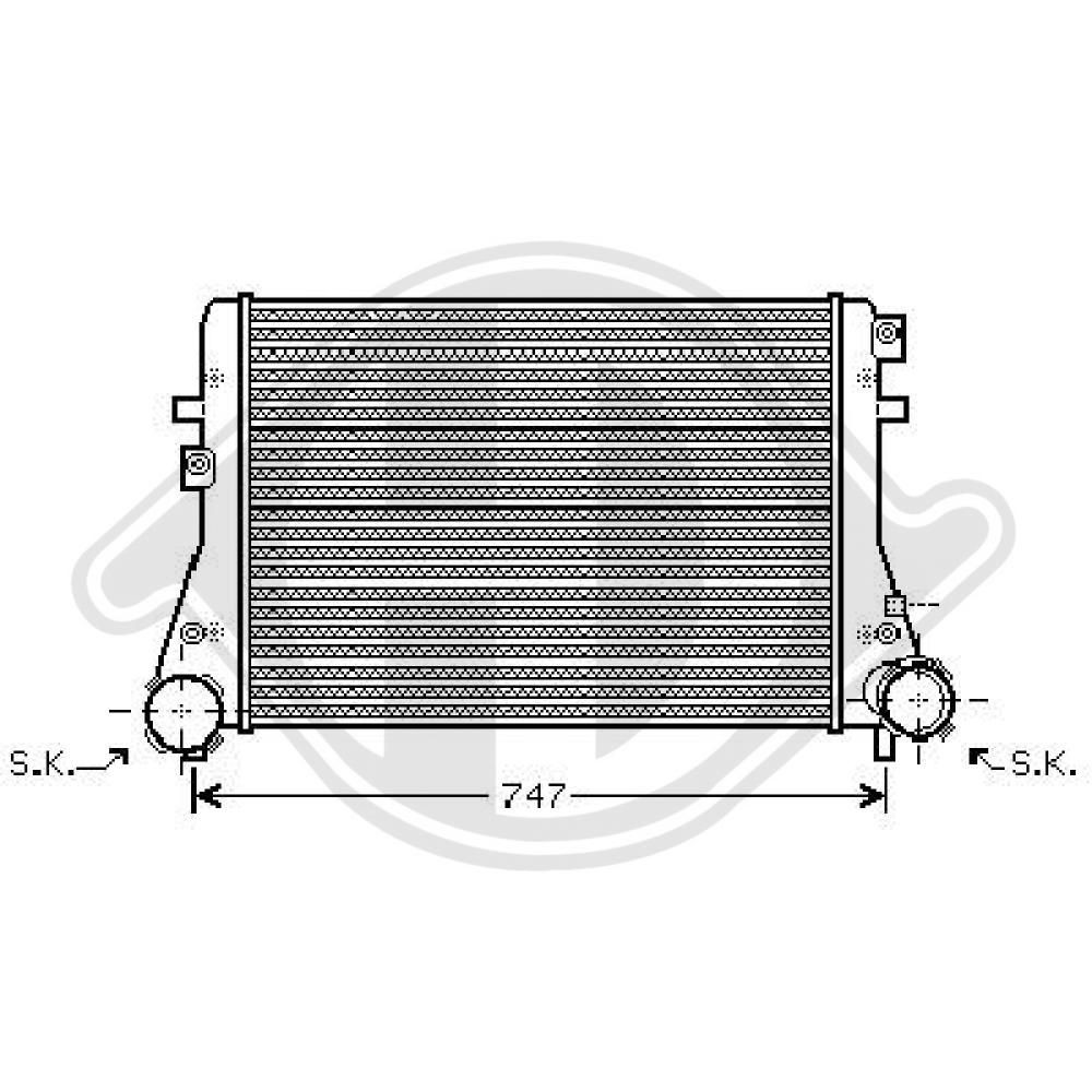 DIEDERICHS Intercooler Article number: DCA1001 cheaply