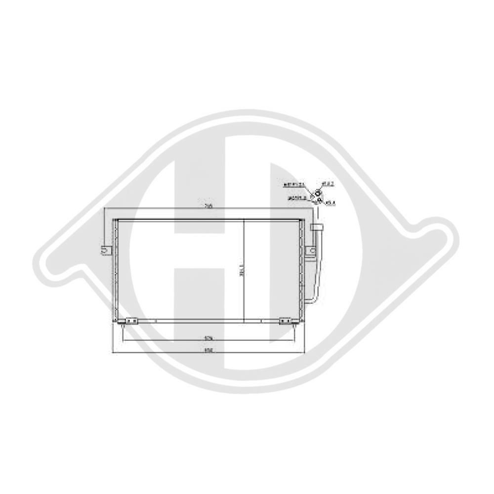 DIEDERICHS Air conditioning condenser Article number: DCC1457 cheaply
