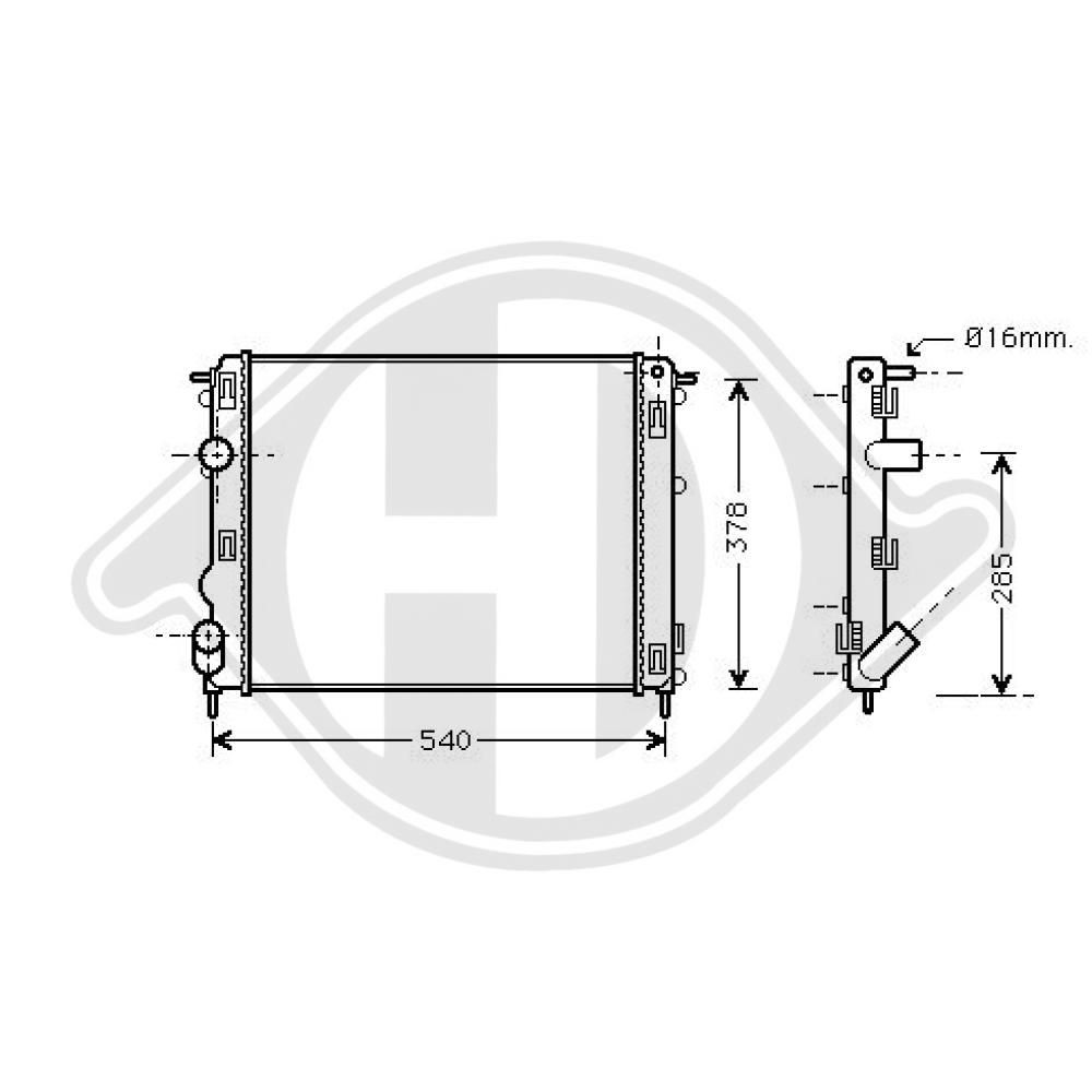 DIEDERICHS Air conditioning condenser Article number: DCC1586 cheaply