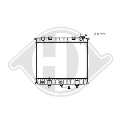 DIEDERICHS Engine radiator Article number: DCM1394 cheaply