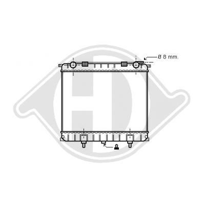 DIEDERICHS Engine radiator Article number: DCM1396 cheaply