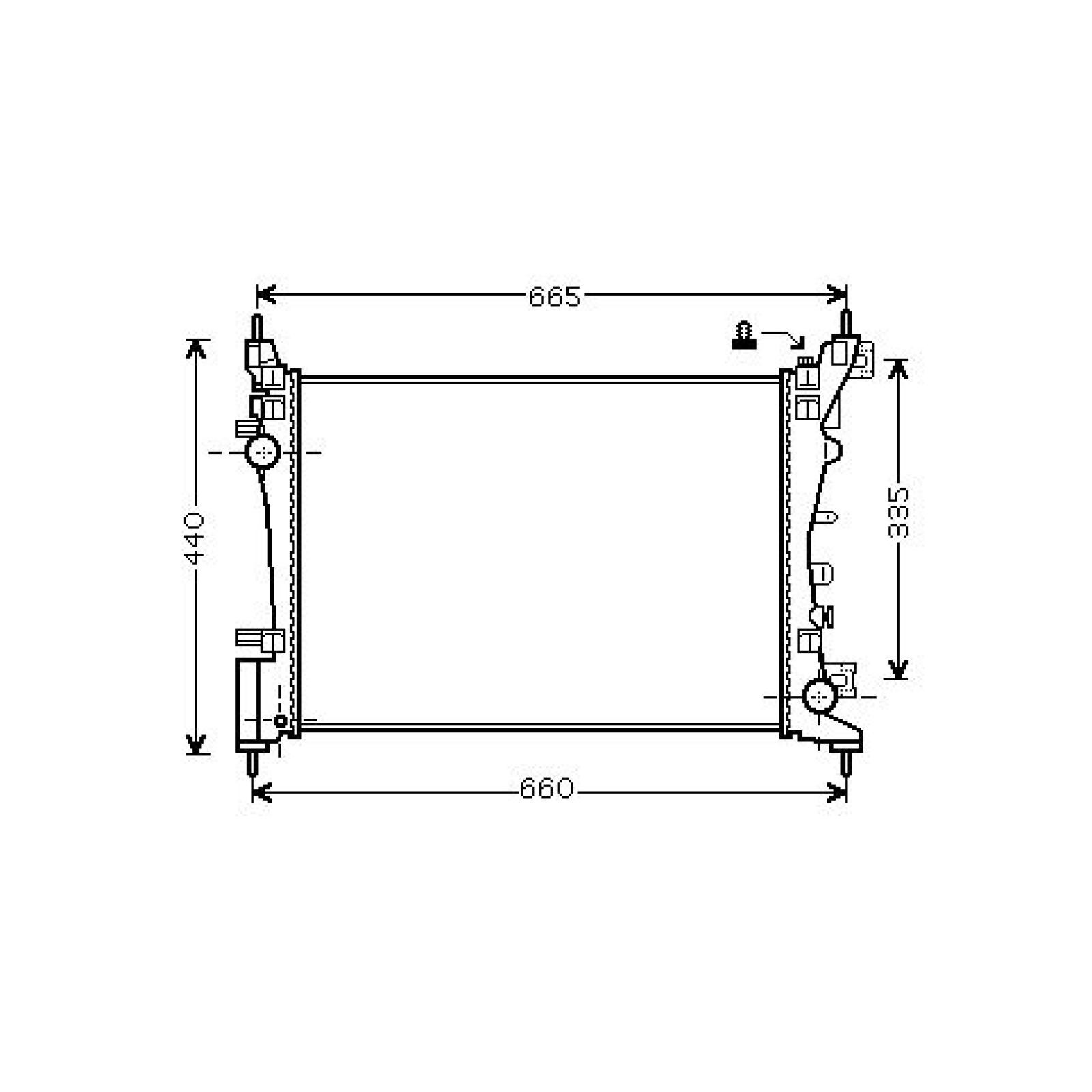 DIEDERICHS Engine radiator Article number: DCM2710 cheaply