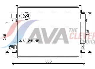 AVA COOLING SYSTEMS Intercooler Article number: DN4408 cheaply