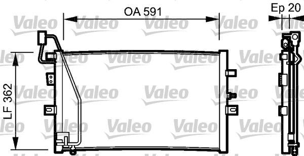 VALEO Air conditioning condenser Article number: 814000 cheaply