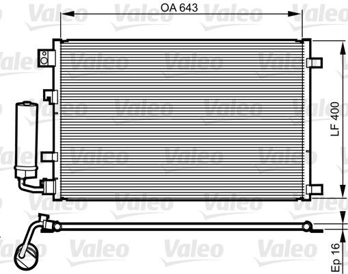VALEO Air conditioning condenser Article number: 814008 cheaply