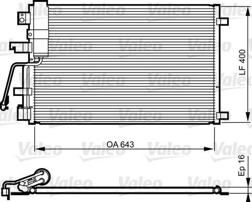VALEO Air conditioning condenser Article number: 814010 cheaply