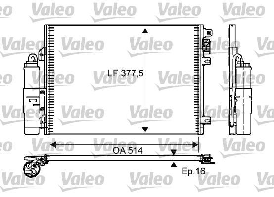 VALEO Air conditioning condenser Article number: 814051 cheaply