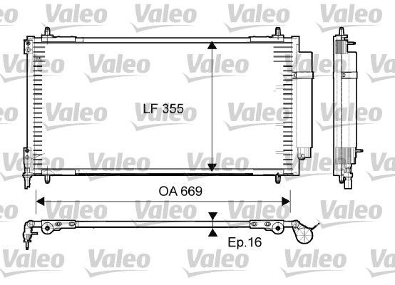 VALEO Air conditioning condenser Article number: 814065 cheaply