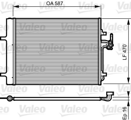 VALEO Air conditioning condenser Article number: 814184 cheaply