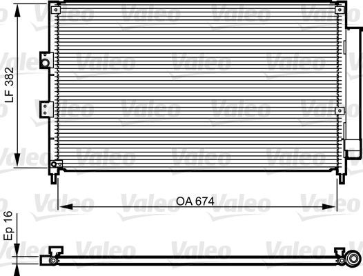 VALEO Air conditioning condenser Article number: 814217 cheaply