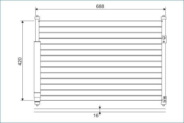 VALEO Air conditioning condenser Article number: 814228 cheaply