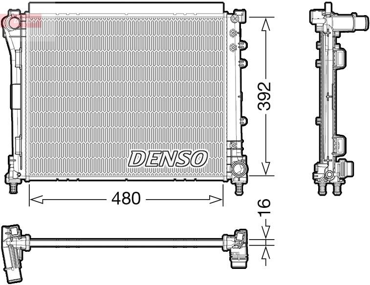 DENSO Engine radiator Article number: DRM09006 cheaply