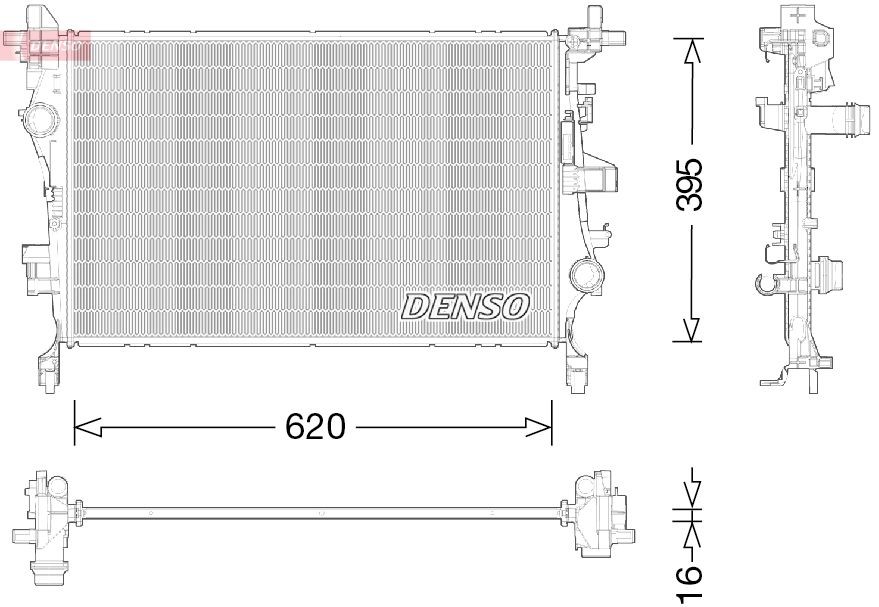 DENSO Radiaator, mootorijahutus Artikli number: DRM09044 soodsalt