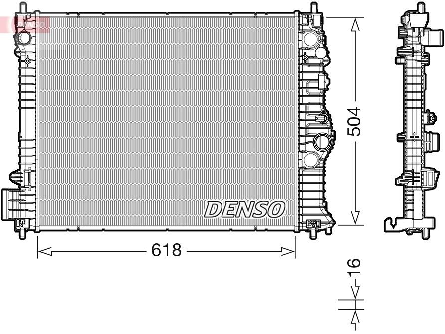 DENSO Engine radiator Article number: DRM15010 cheaply