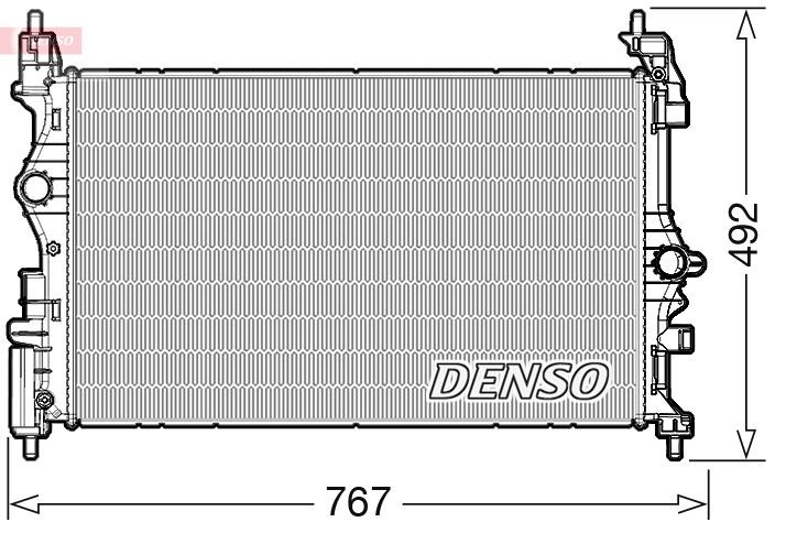 DENSO Engine radiator Article number: DRM20019 cheaply