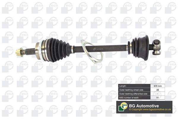 BGA Drive shaft Article number: DS9510LA cheaply