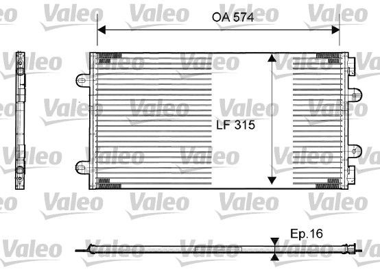 VALEO Air conditioning condenser Article number: 817385 cheaply