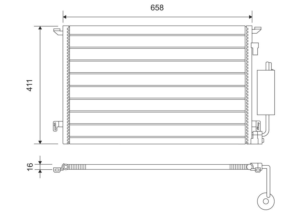 VALEO Air conditioning condenser Article number: 817648 cheaply