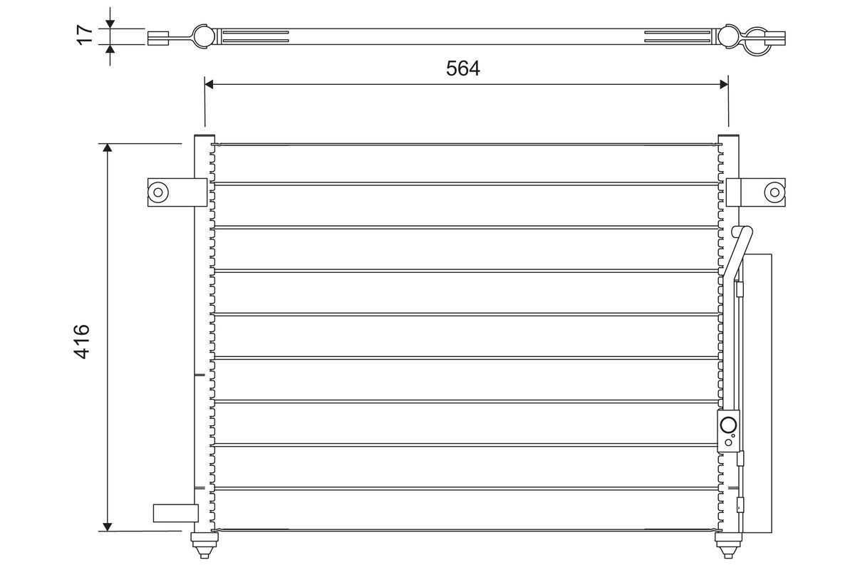 VALEO Air conditioning condenser Article number: 818061 cheaply