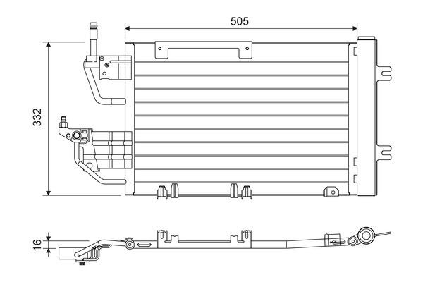 VALEO Air conditioning condenser Article number: 818168 cheaply