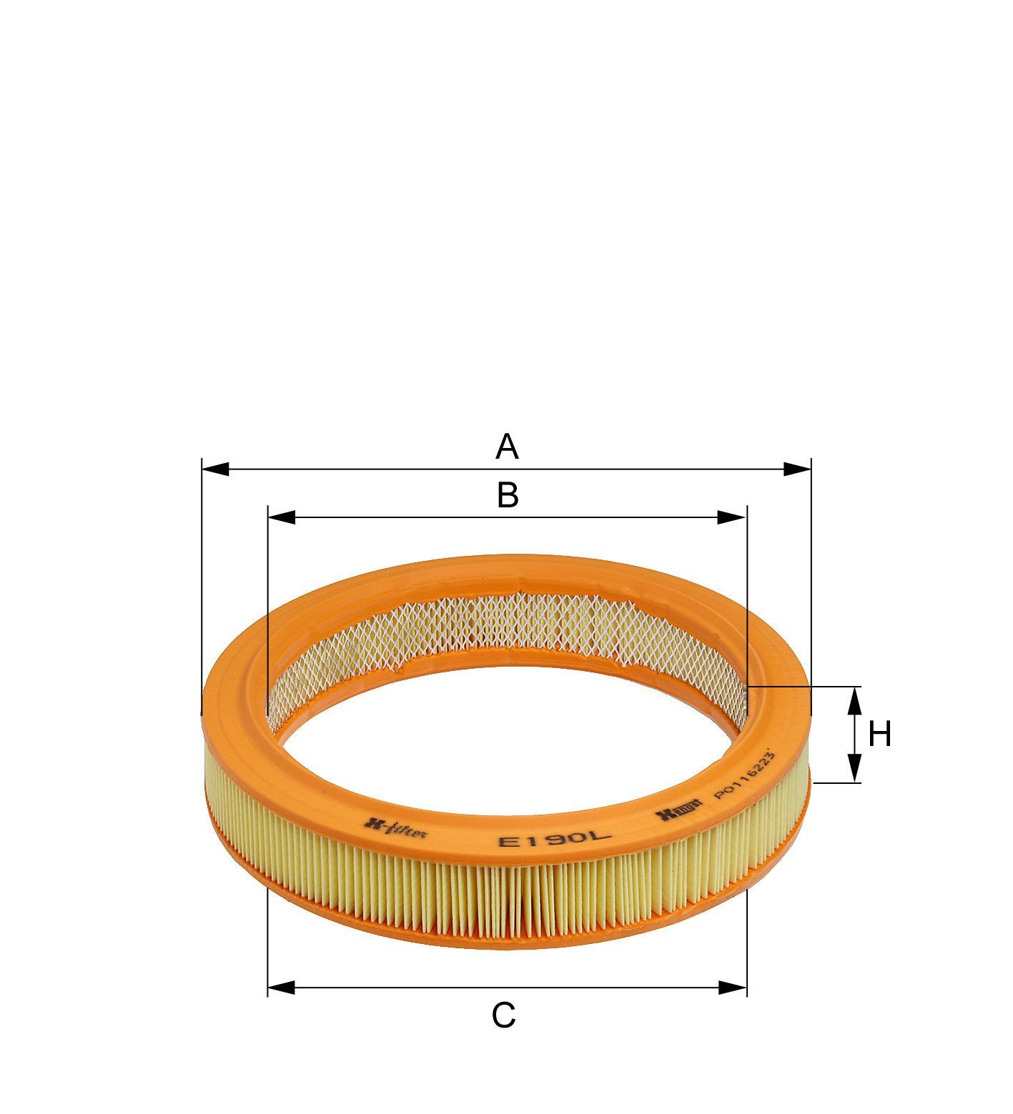 HENGST FILTER Air filter Article number: E190L cheaply