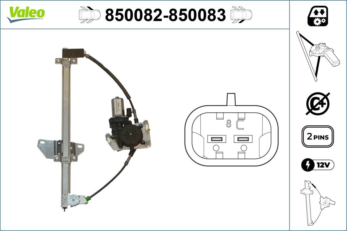 VALEO Window regulator Article number: 850082 cheaply