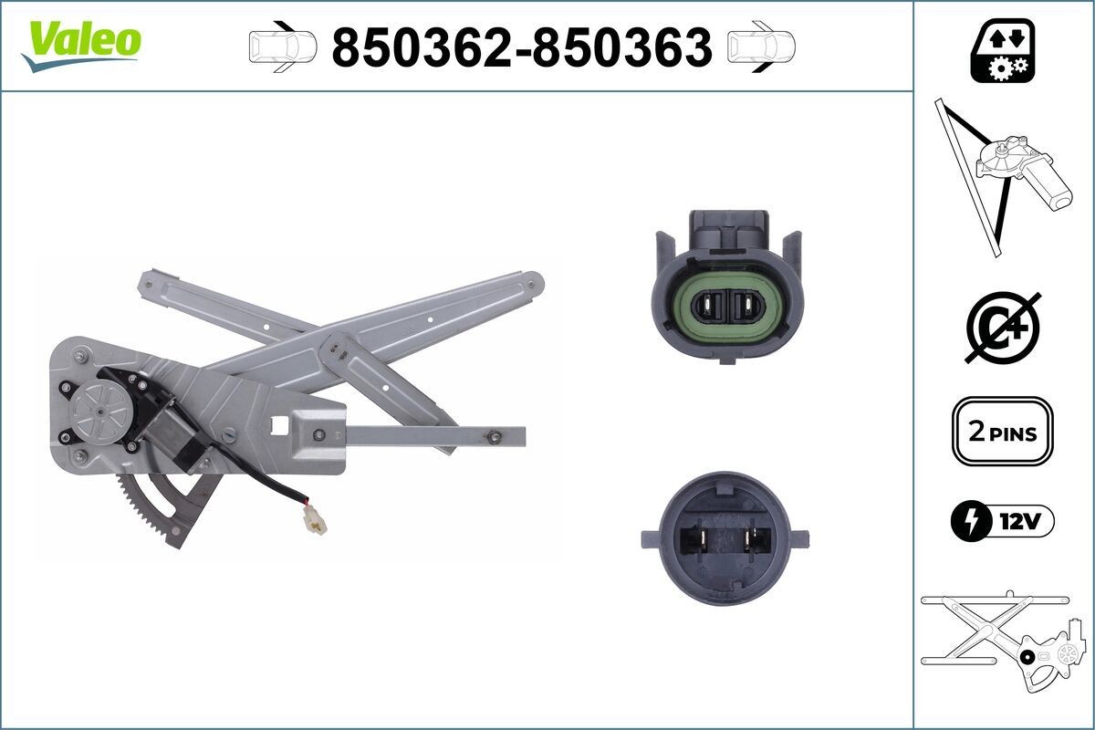 VALEO Window regulator Article number: 850362 cheaply