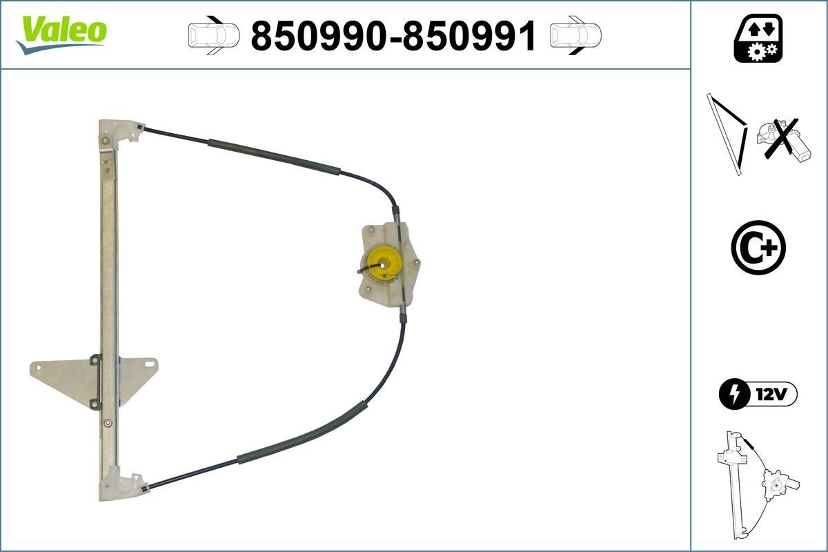 VALEO Window regulator Article number: 850990 cheaply