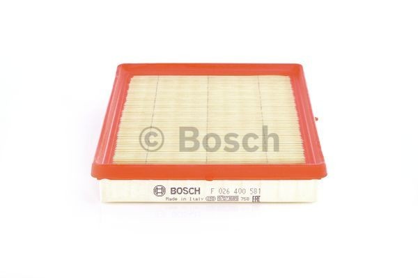 BOSCH Air filter Article number: F 026 400 581 cheaply