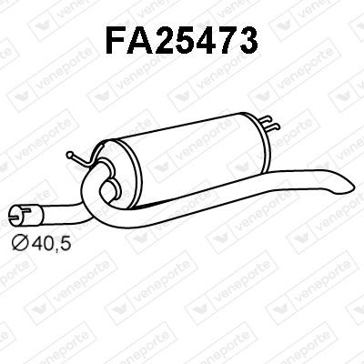 VENEPORTE Rear silencer Article number: FA25780 cheaply