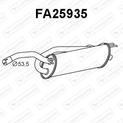 VENEPORTE Rear silencer Article number: FA25935 cheaply