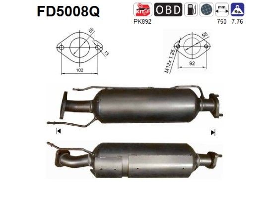 AS Partikelfilter Varenummer: FD5008Q billige