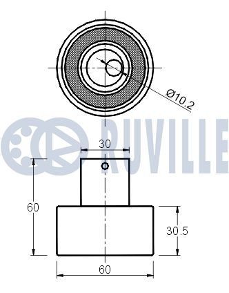 RUVILLE Tensioner Lever, v-ribbed belt Article number: 55026 cheaply