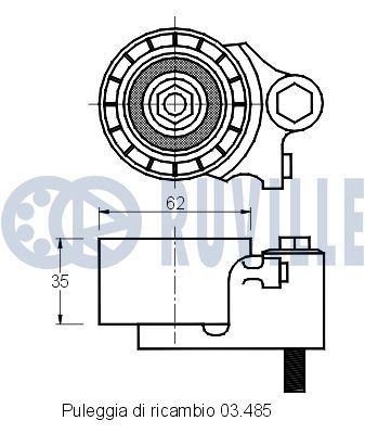 RUVILLE Tensioner Lever, v-ribbed belt Article number: 55056 cheaply