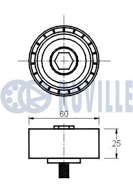 RUVILLE Tensioner Lever, v-ribbed belt Article number: 55143 cheaply