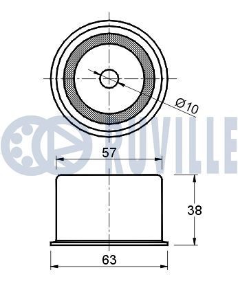 RUVILLE Tensioner Lever, v-ribbed belt Article number: 55157 cheaply