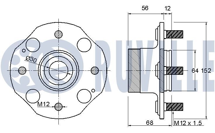 RUVILLE Tensioner Lever, v-ribbed belt Article number: 55482 cheaply