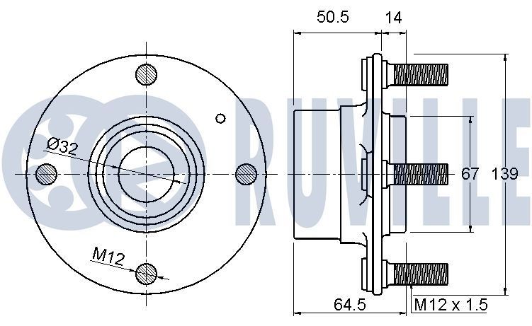 RUVILLE Timing belt tensioner pulley Article number: 55555 cheaply
