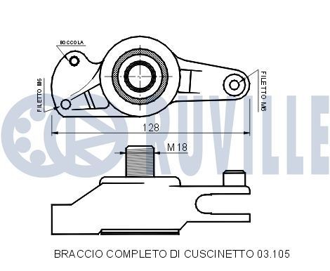 RUVILLE Tensioner Lever, v-ribbed belt Article number: 55866 cheaply