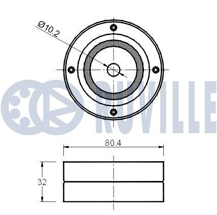 RUVILLE Tensioner Lever, v-ribbed belt Article number: 55880 cheaply